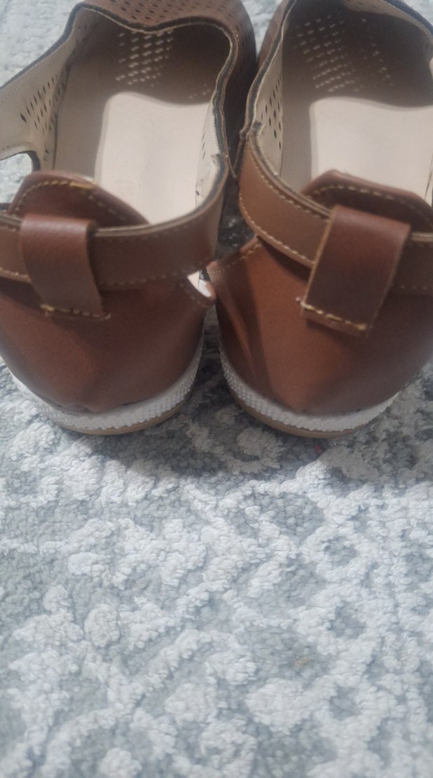 Kahverengi Deri Kadın Dolgu Topuk Sandalet - Görsel 3