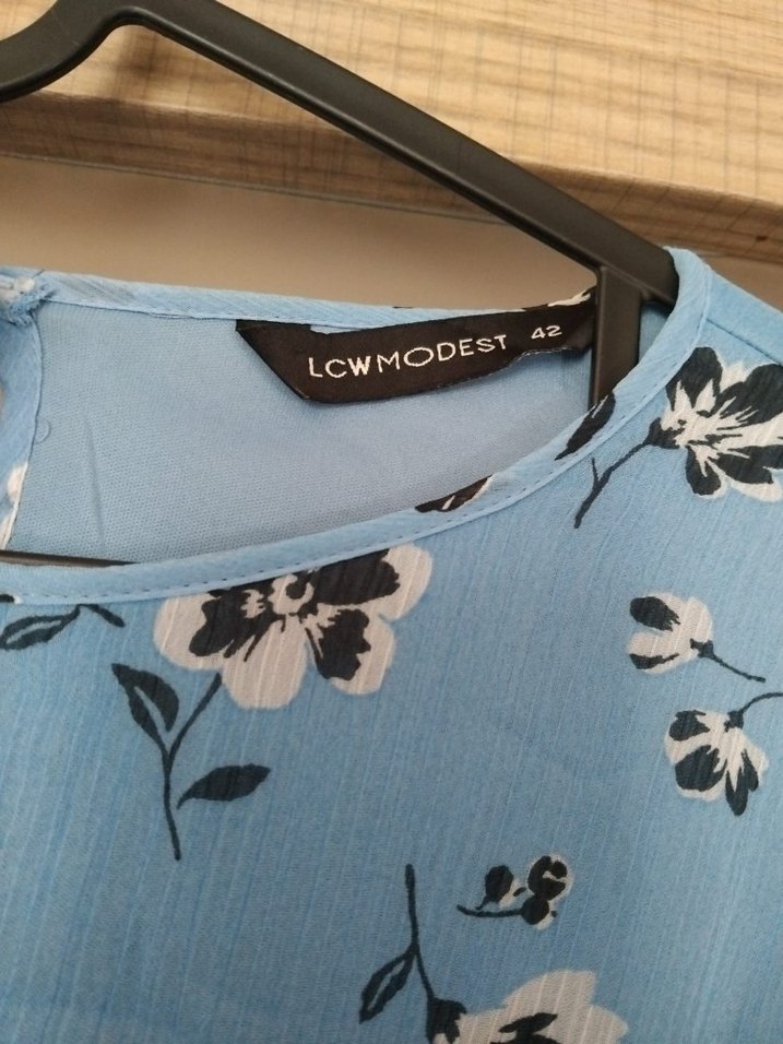 Mavi Bohem Desenli Hamile Bluzu - Görsel 2