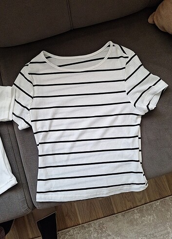 s Beden beyaz Renk Crop tshirt 