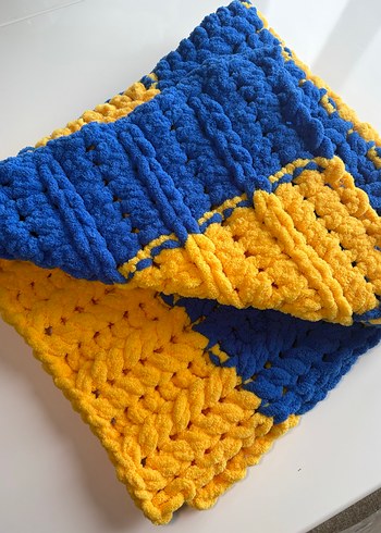 Puffy Taraftar Battaniye Örgü Battaniye - Görsel 5