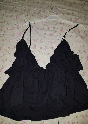 Zara Siyah V Yaka Mini Bustiyer