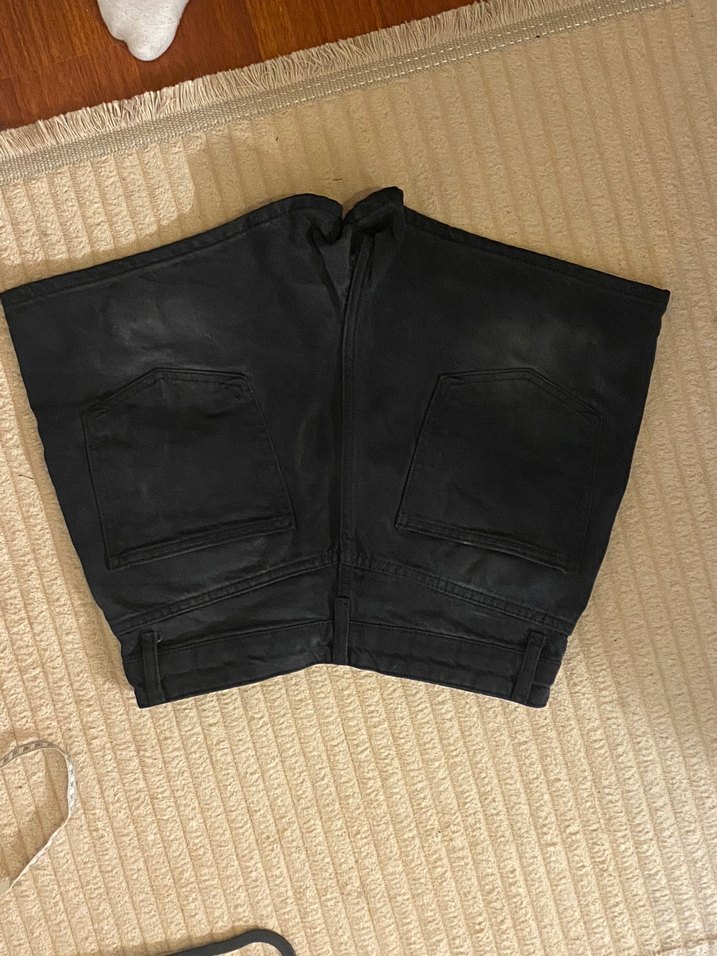 Siyah Loose Fit Mini Denim Şort - Görsel 3