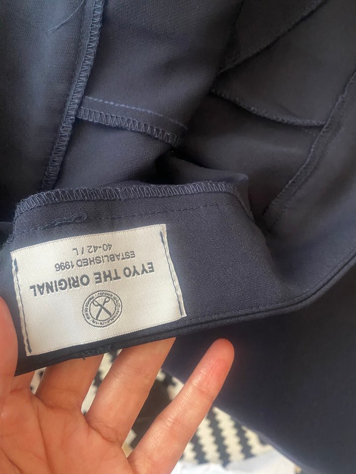 Lacivert Kadın Düğmeli takım - Görsel 2