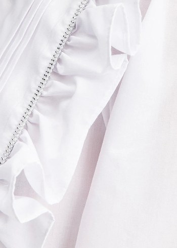 Beyaz Midi Kadın gömlek - Görsel 5