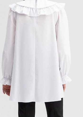 Beyaz Midi Kadın gömlek - Görsel 3