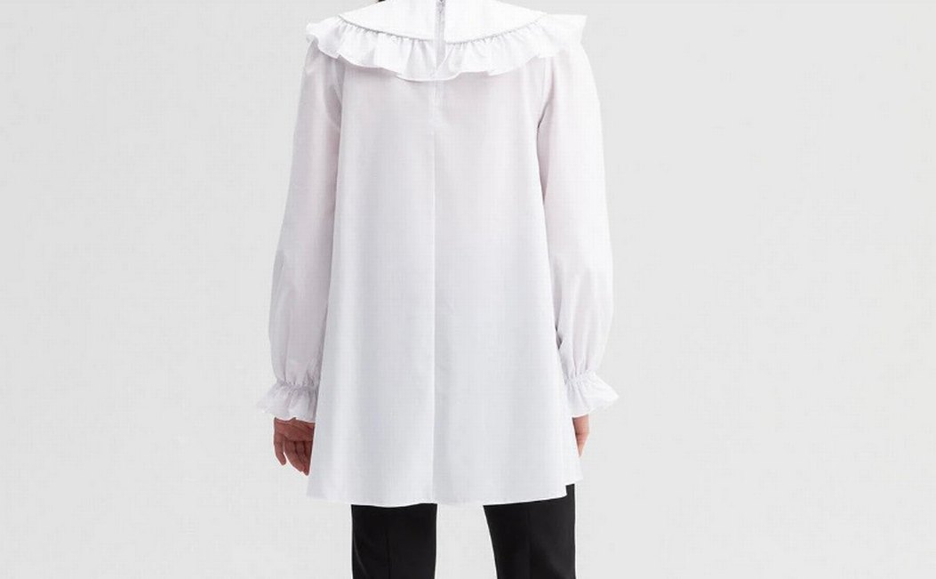 Beyaz Midi Kadın gömlek - Görsel 3