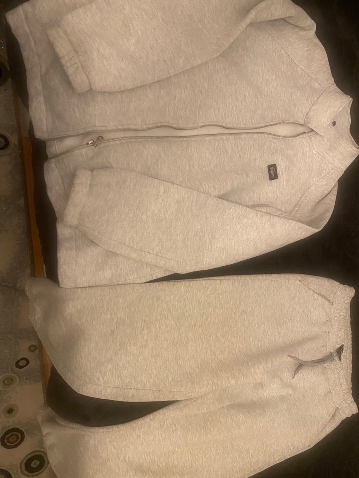 Gri Fermuarlı kadın Sweatshirt takım - Görsel 4