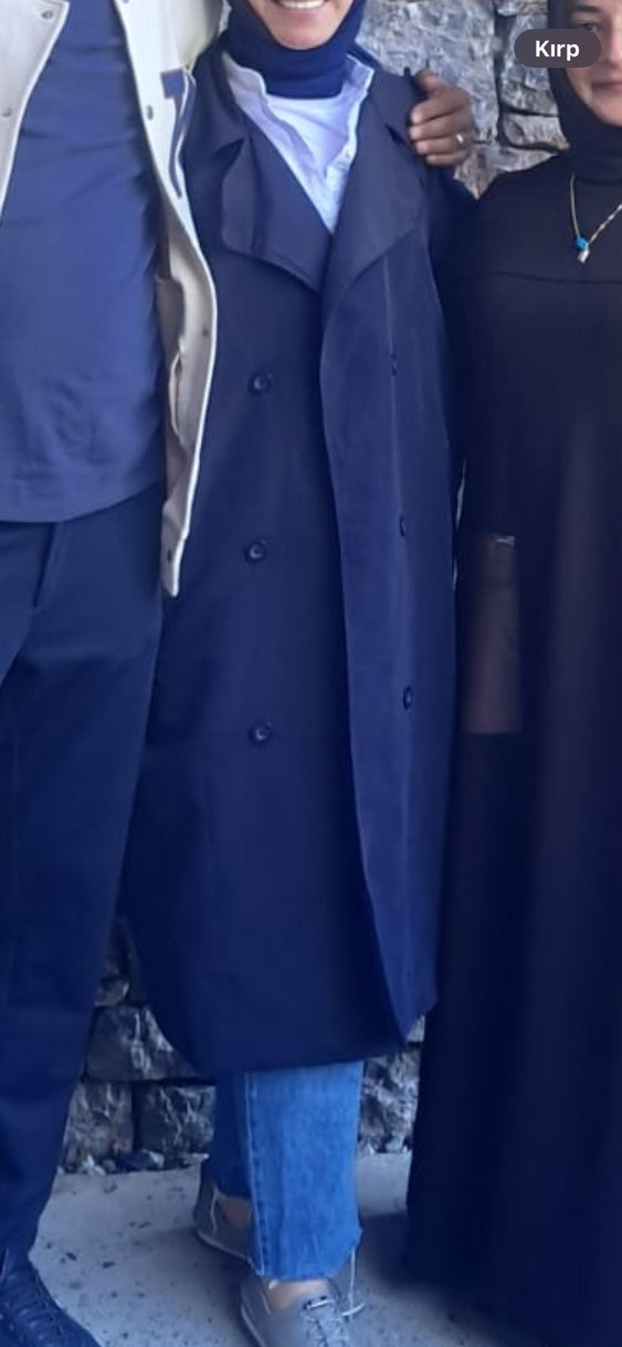 Kadın Mavi Denim Trençkot - Görsel 2