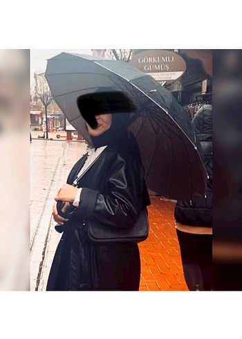 Deri uzun trençkot - Görsel 2