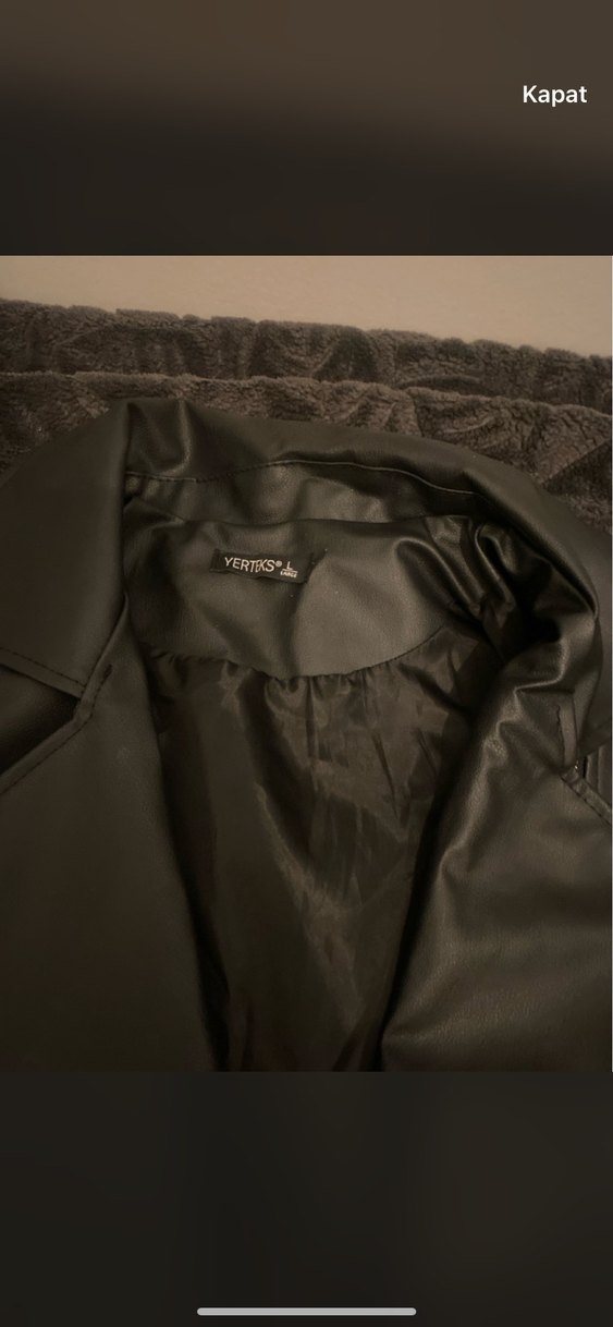 ,siyah deri salaş model deri ceket - Görsel 4