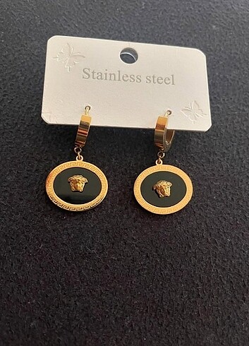 Çelik versace küpe 