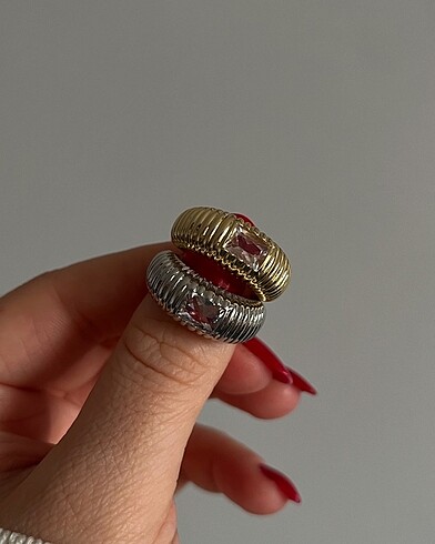 Diğer Silver baget taşlı ayarlanabilir yüzük
