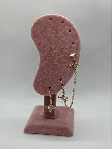 Accessorize Kutup yıldızlı 3lü küpe seti