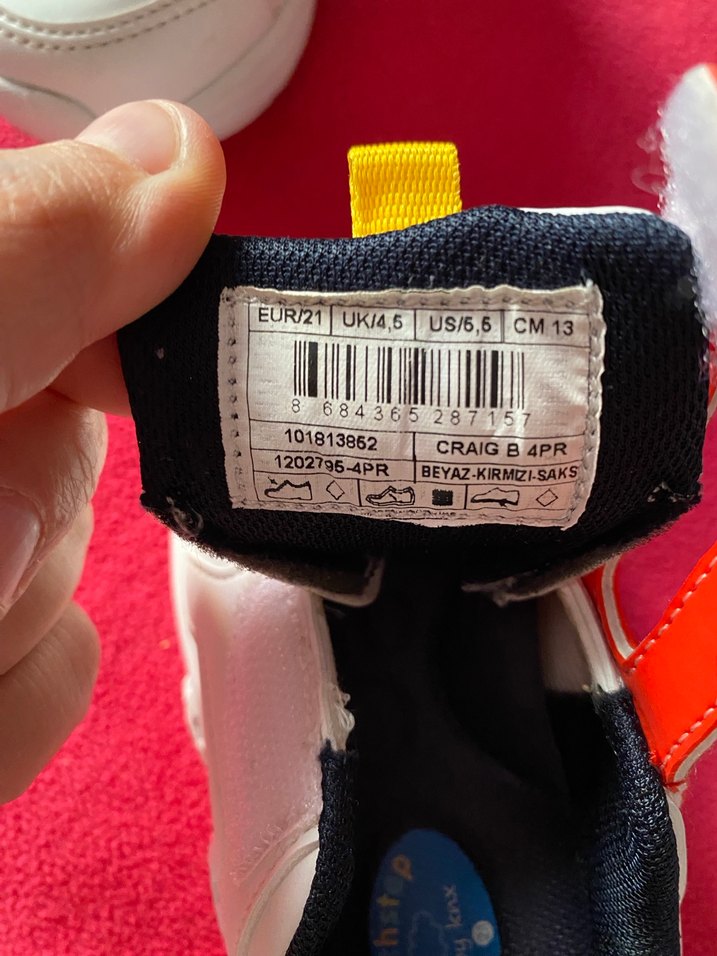 Renkli Erkek bebek Spor Ayakkabı Velcro kinetix - Görsel 2