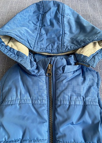 Kapüşonlu Erkek Çocuk Mavi Yelek - Görsel 2