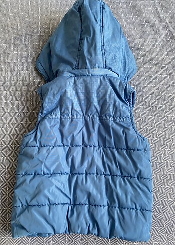 Kapüşonlu Erkek Çocuk Mavi Yelek - Görsel 4