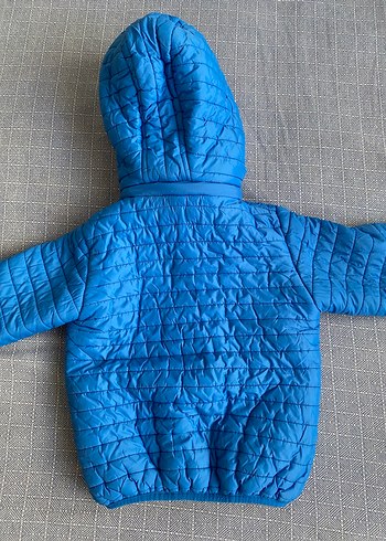 Mavi Erkek Çocuk Kapüşonlu Fermuarlı Mont - Görsel 4