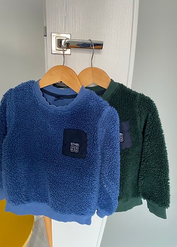 Erkek Çocuk mavi yeşil Sweatshirt - Görsel 2