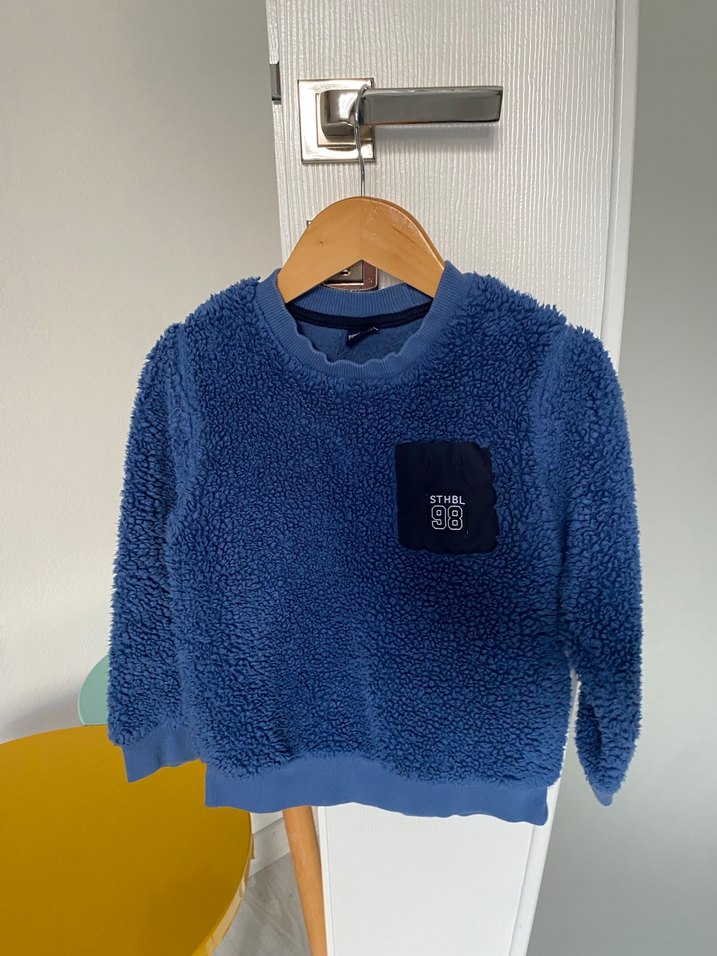 Erkek Çocuk mavi yeşil Sweatshirt - Görsel 4