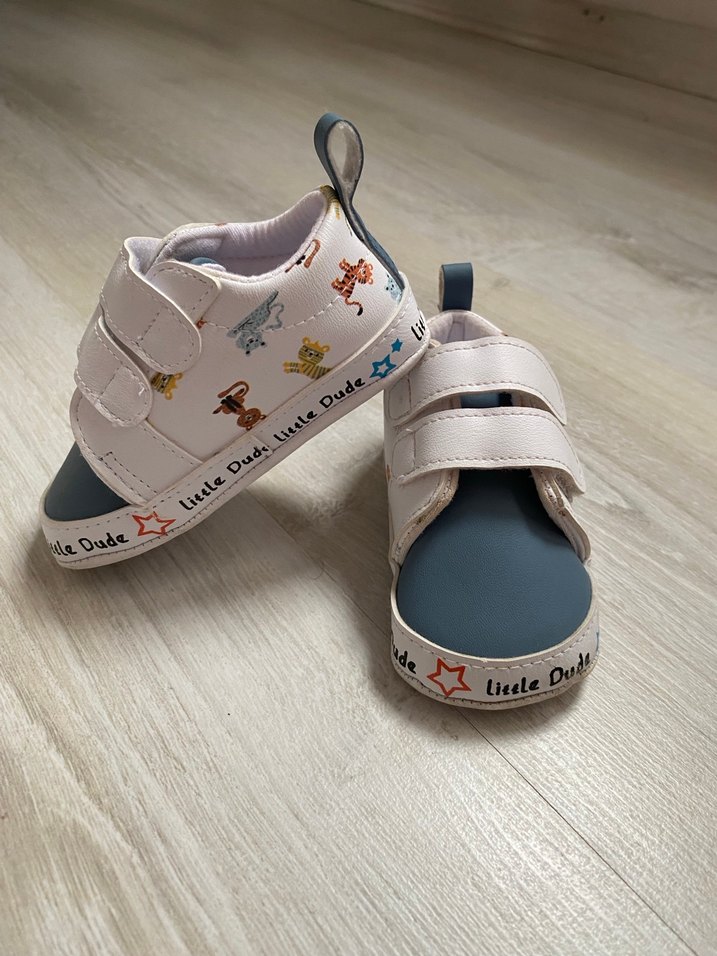 Erkek Bebek İlk Adım Ayakkabısı Velcro - Görsel 2