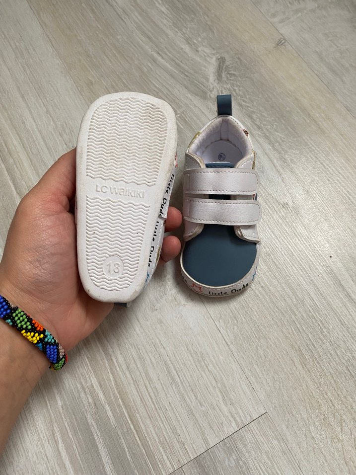 Erkek Bebek İlk Adım Ayakkabısı Velcro - Görsel 3