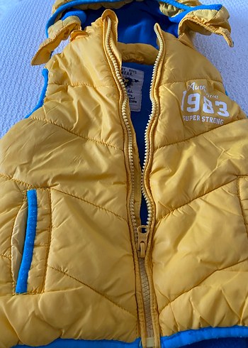 Sarı Kapüşonlu Erkek Çocuk Şişme Yelek - Görsel 3