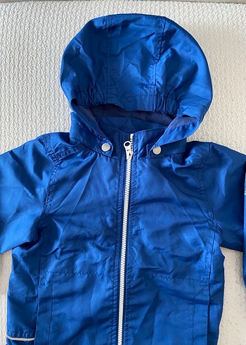 Mavi Fermuarlı Erkek Çocuk Yağmurluk - Görsel 2