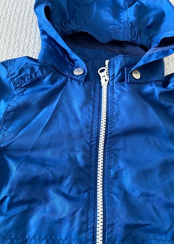 Mavi Fermuarlı Erkek Çocuk Yağmurluk - Görsel 4