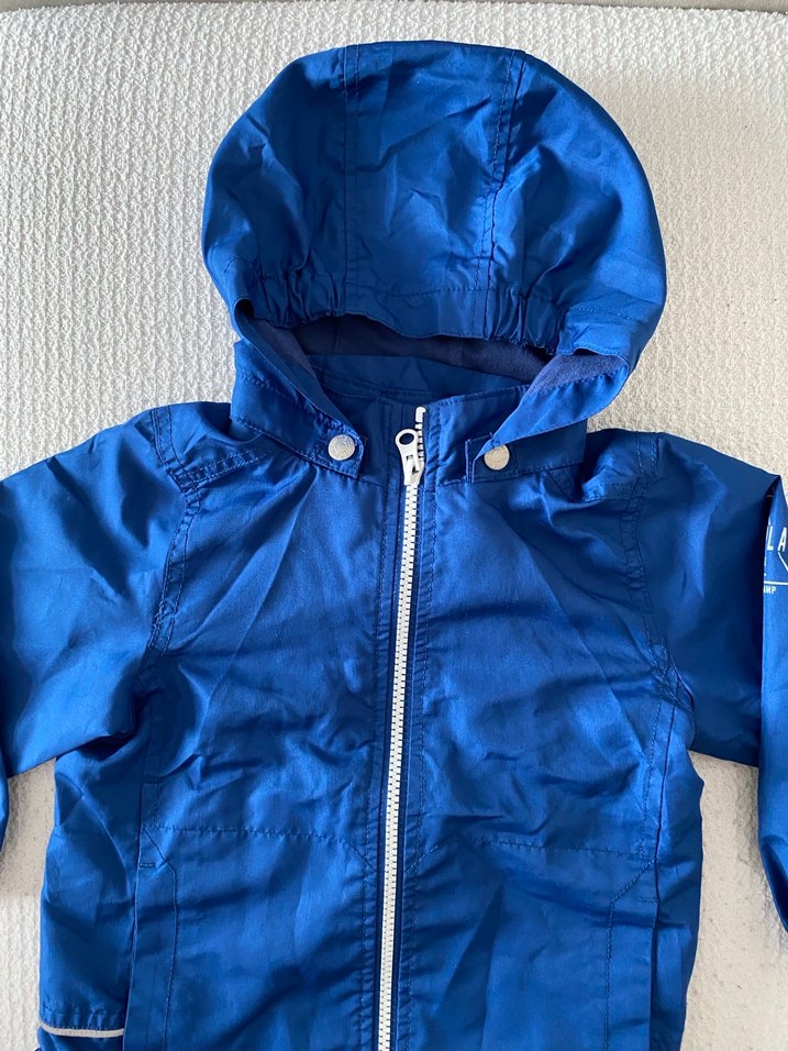 Mavi Fermuarlı Erkek Çocuk Yağmurluk - Görsel 2