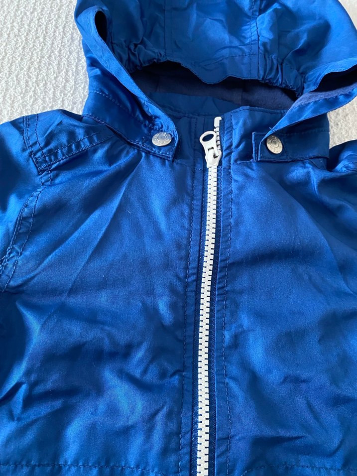 Mavi Fermuarlı Erkek Çocuk Yağmurluk - Görsel 4