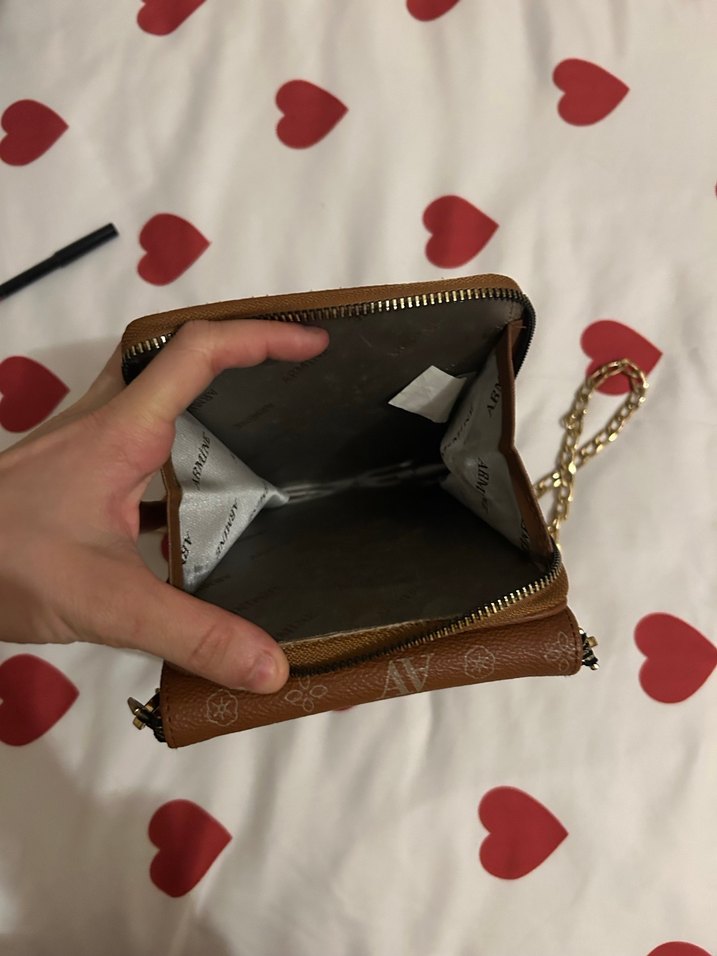 Zincir Detaylı Kahverengi Deri Kadın Çapraz Çanta - Görsel 3