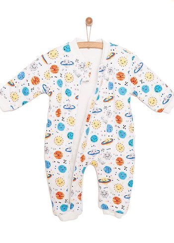 Unisex Renkli Uzun Kollu 2.5 TOG Bebek Uyku Tulum - Görsel 2