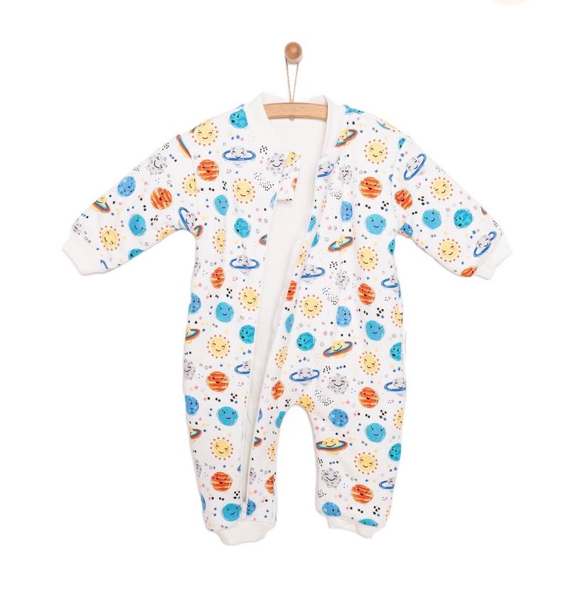 Unisex Renkli Uzun Kollu 2.5 TOG Bebek Uyku Tulum - Görsel 2