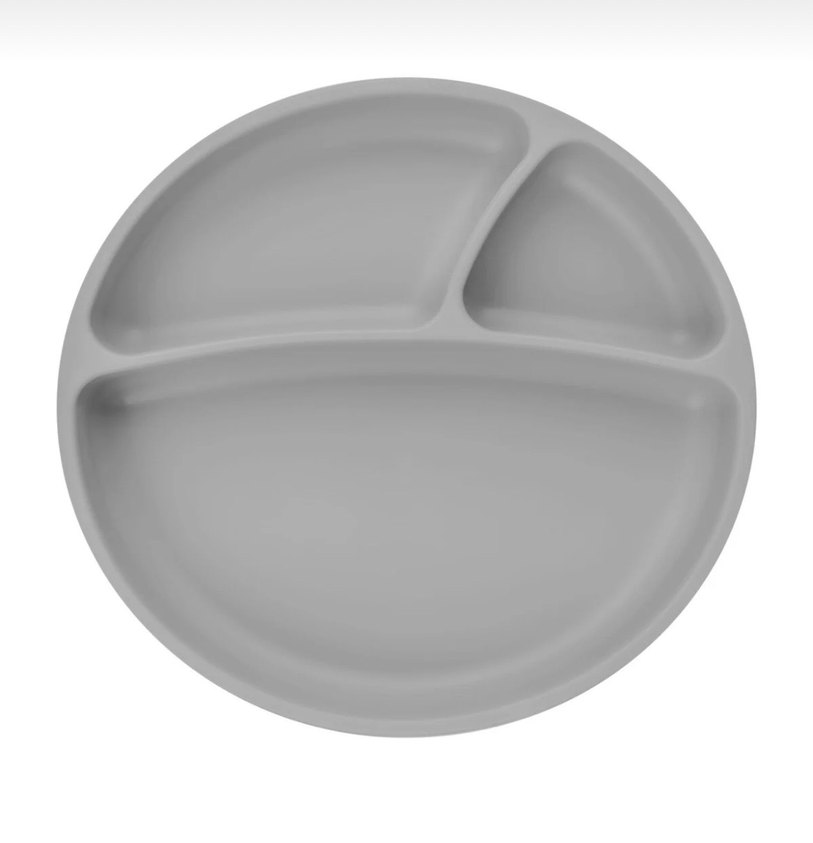 Gri Bölmeli Çocuk Tabak oioi - Görsel 2