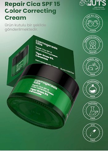 Cosmogenesis Onarıcı Renk Düzeltici Krem 15 ml - Görsel 2