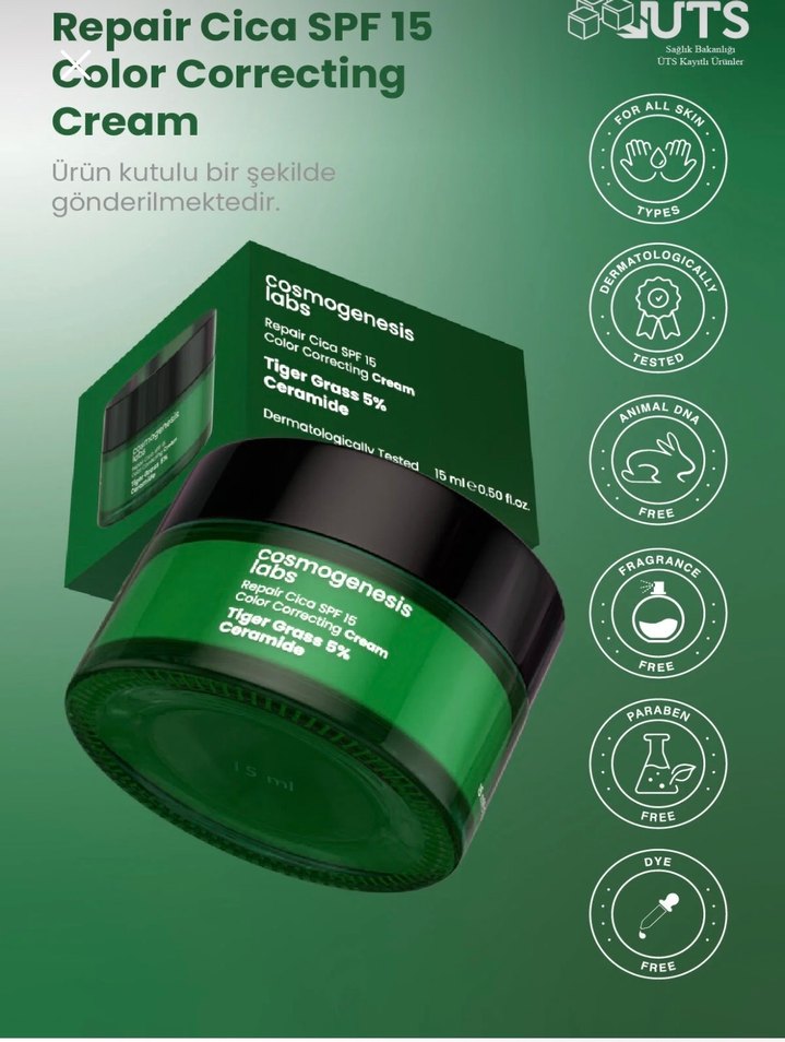 Cosmogenesis Onarıcı Renk Düzeltici Krem 15 ml - Görsel 2