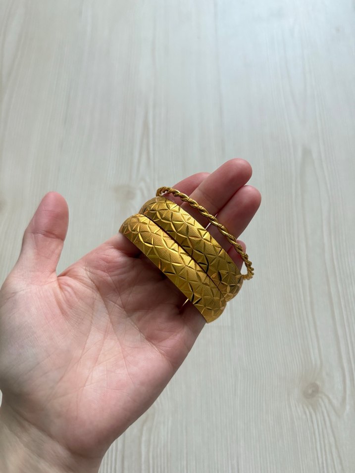Altın Renkli Bohem Elastik Bilezik - Görsel 3