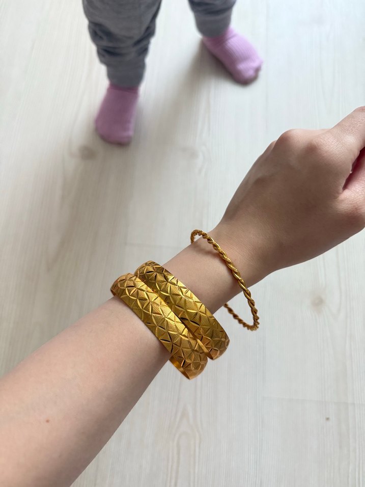Altın Renkli Bohem Elastik Bilezik - Görsel 2