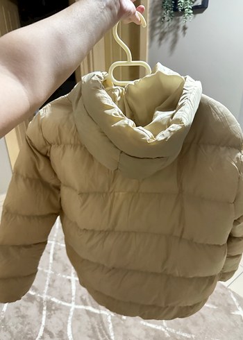 Bej Midi Kadın Şişme Mont - Görsel 4