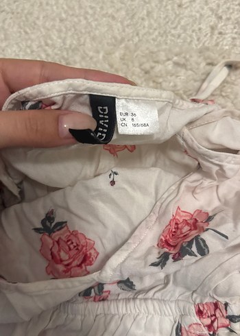 3 tane tulum çiçek DesenliBeyaz Bohem Tulum - Görsel 2