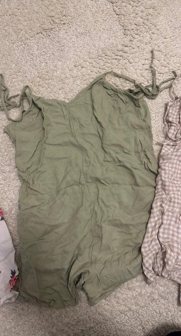 3 tane tulum çiçek DesenliBeyaz Bohem Tulum - Görsel 3