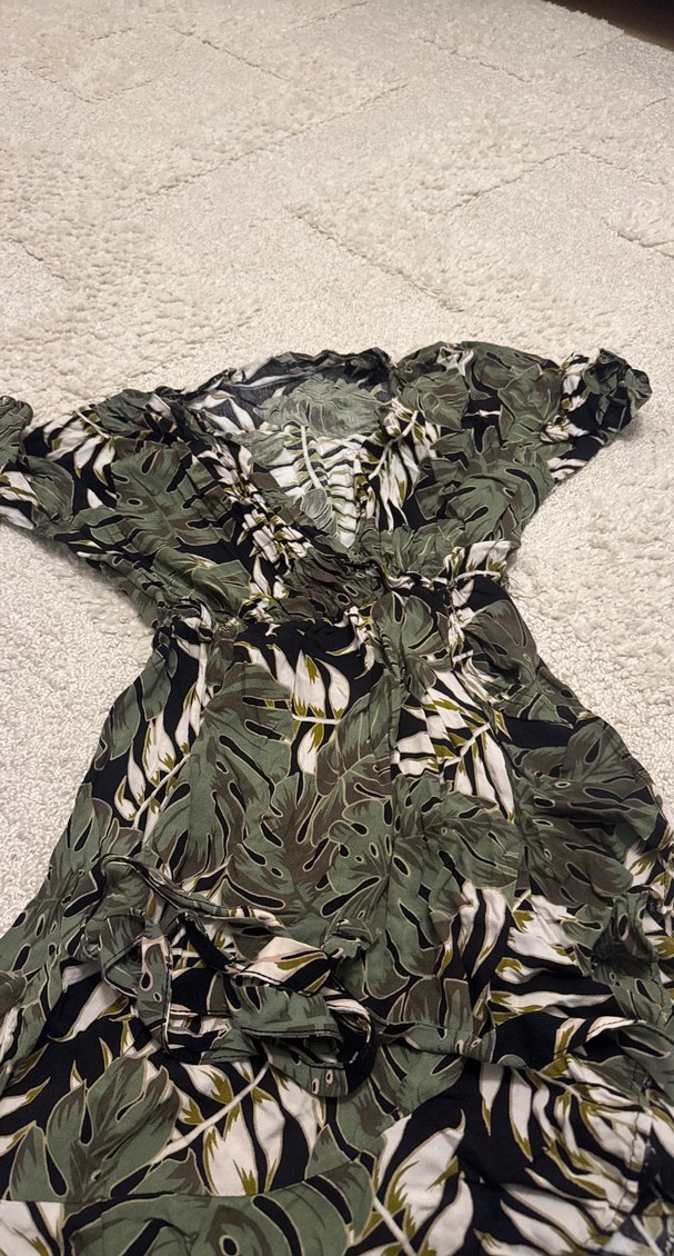 Bohem Desenli Uzun Kadın elbise mini - Görsel 3