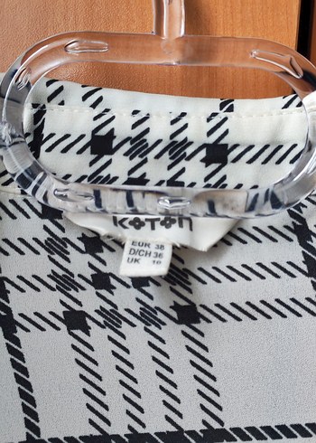 Düğmeli Ekose Desenli Kadın Gömlek - Görsel 2