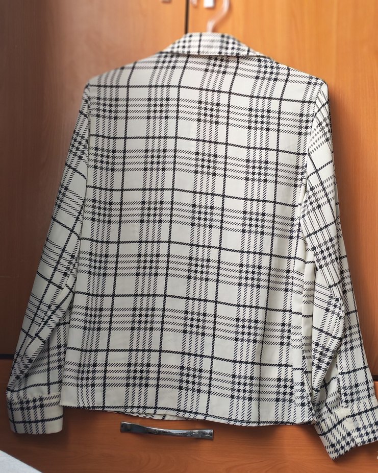 Düğmeli Ekose Desenli Kadın Gömlek - Görsel 3