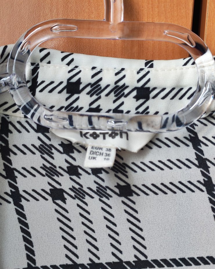 Düğmeli Ekose Desenli Kadın Gömlek - Görsel 2