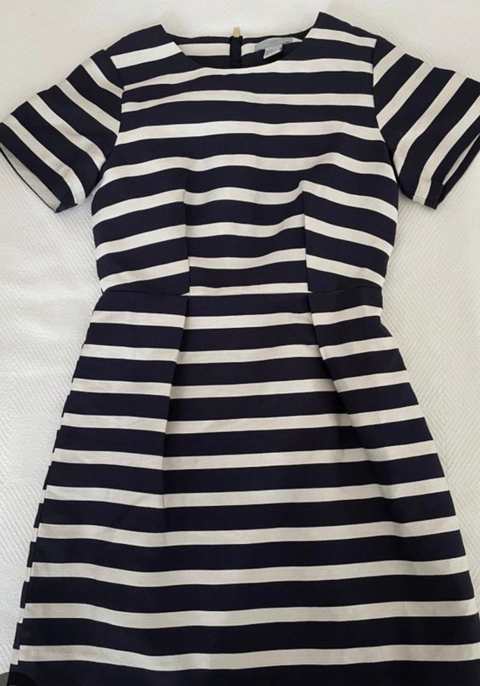 Çizgili Elbise, Kısa Kollu - Görsel 4