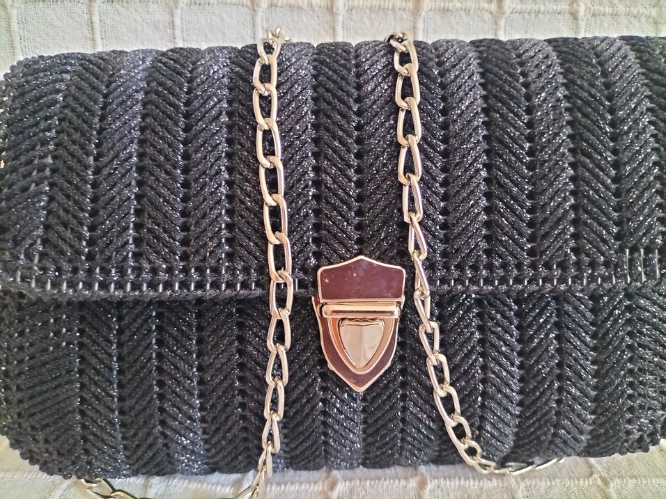 Diger Siyah Zincir Detaylı Kadın Portföy Çanta - Görsel 3