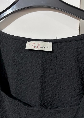 Siyah Midi Salaş Fırfırlı Elbise - Görsel 2