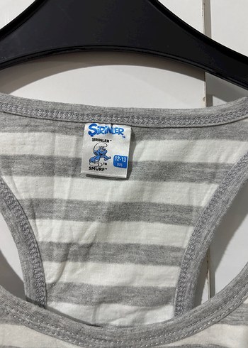 Çizgili Baskılı Gri Çocuk Atlet - Görsel 3