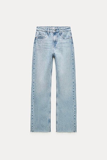 zara yüksek bel straight fit jean